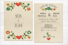 Pozivnice za venčanje sa semenom