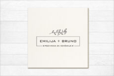 Pozivnice za venčanje na papiru sa semenom